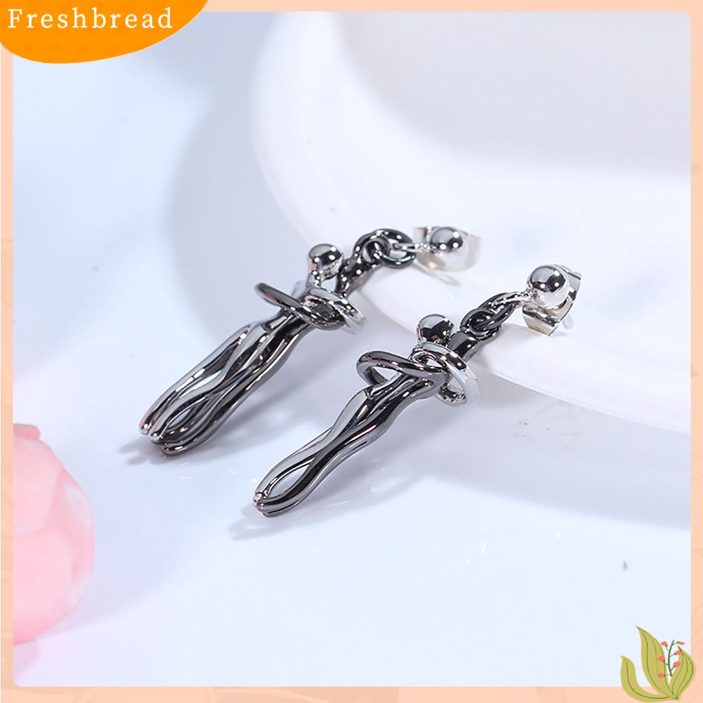 < Freshbread > 1pasang Wanita Pasangan Kreatif Peluk Liontin Anting Menjuntai Perhiasan Aksesori Hadiah