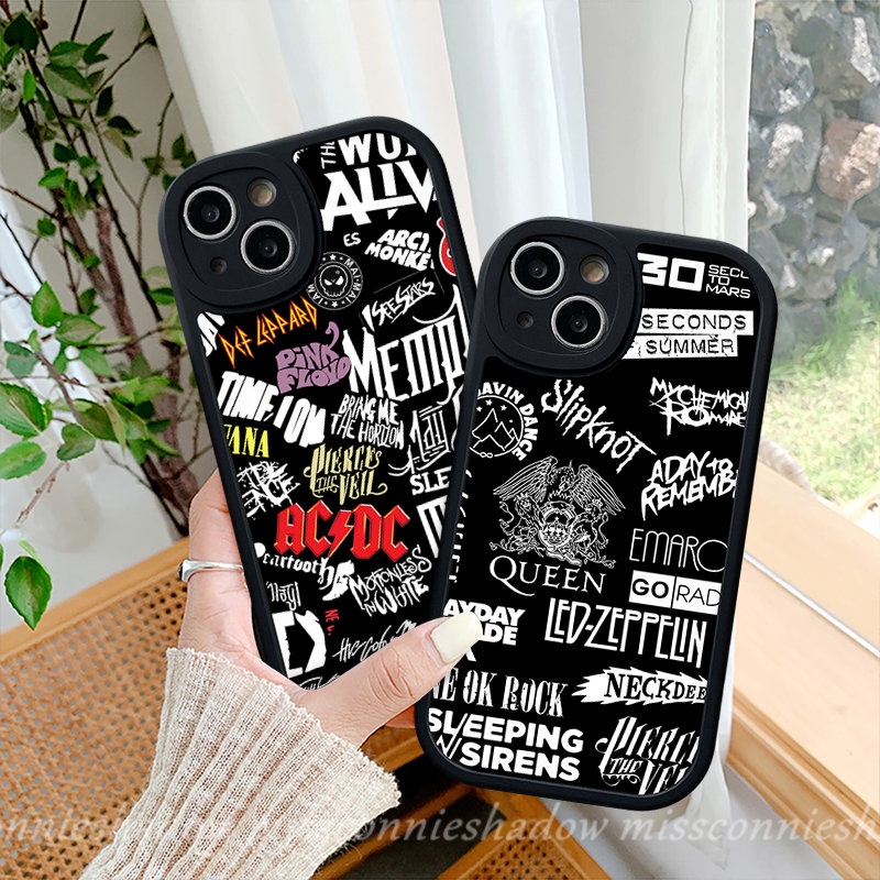 Redmi 9C 10a1 9 9A 10A 10C 9T K40s Redmi Note10 8 9 9Pro 9s 8Pro 11 10s 11s 11Pro+10Pro Poco F4 M3 X3 NFC Pro Mi 11T 12 11 Stiker Label Huruf Graffiti Merek Trendy Lembut Sarung