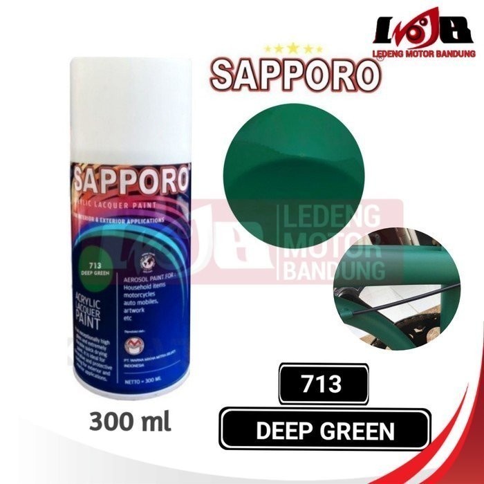 Sapporo 713 Deep Green Cat Semprot Aerosol Pilox Warna HIjau Tua