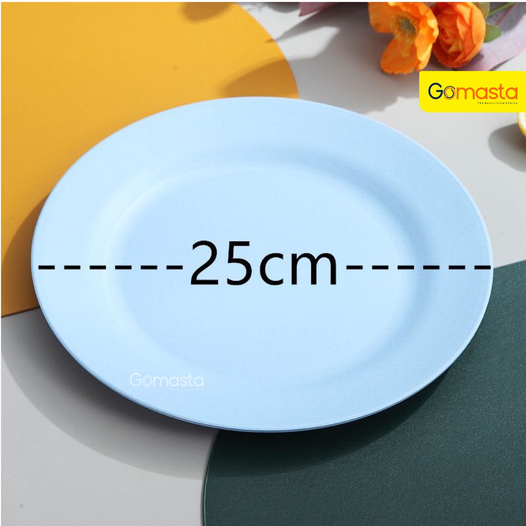 Murah Lebay GO-P07 Piring Makan Saji Gandum Wheat Straw / jerami gandum 25 cm