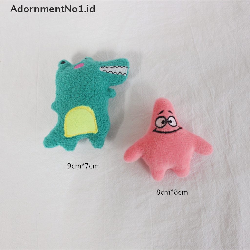 [AdornmentNo1] Lucu Kartun Boneka Mewah Pin Bros Kain Stiker Crocodile Patrick Star Bros Tas Pakaian Lencana Pin Ransel Liontin Dekorasi Aksesoris [ID]