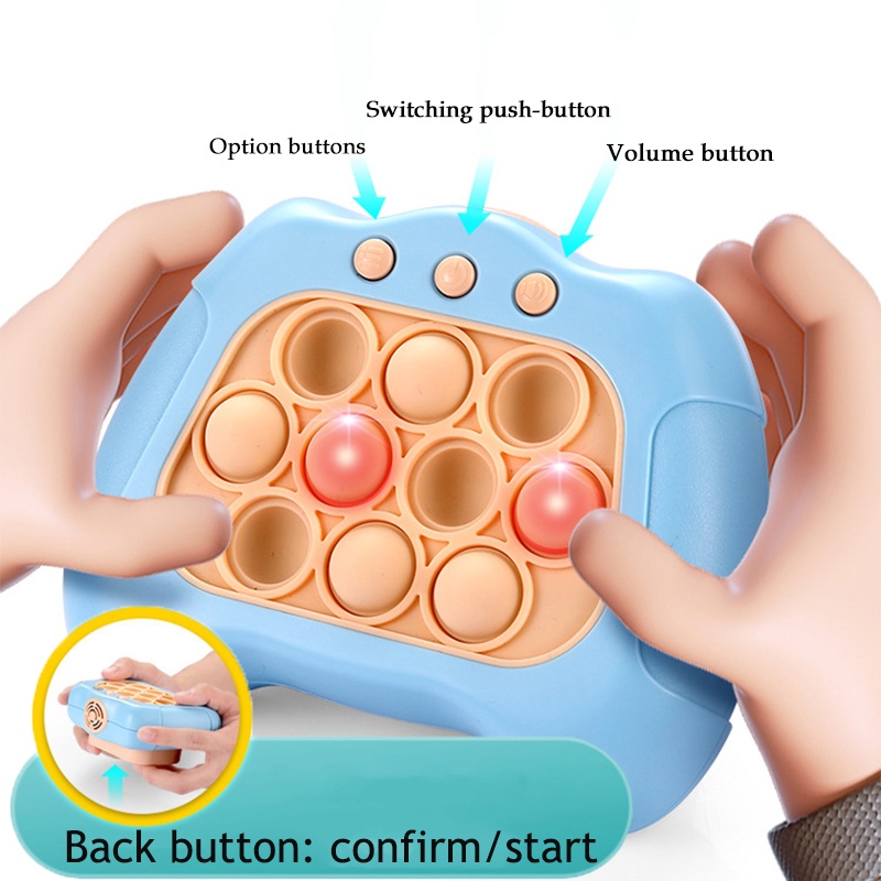 Mainan Montessori Quick Push Bubbles Game Console Whack-a-mole Fidget Toys Finger Sensory Antistress Untuk Anak-Anak Training Game