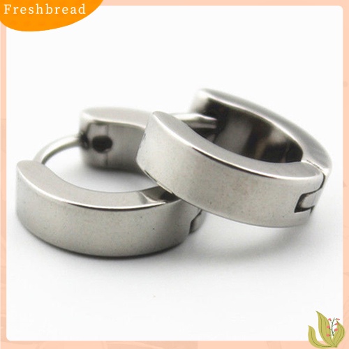 {In Stock} Pria Wanita Fashion Punk Gothic Stainless Steel Hoop Stud Earrings Perhiasan