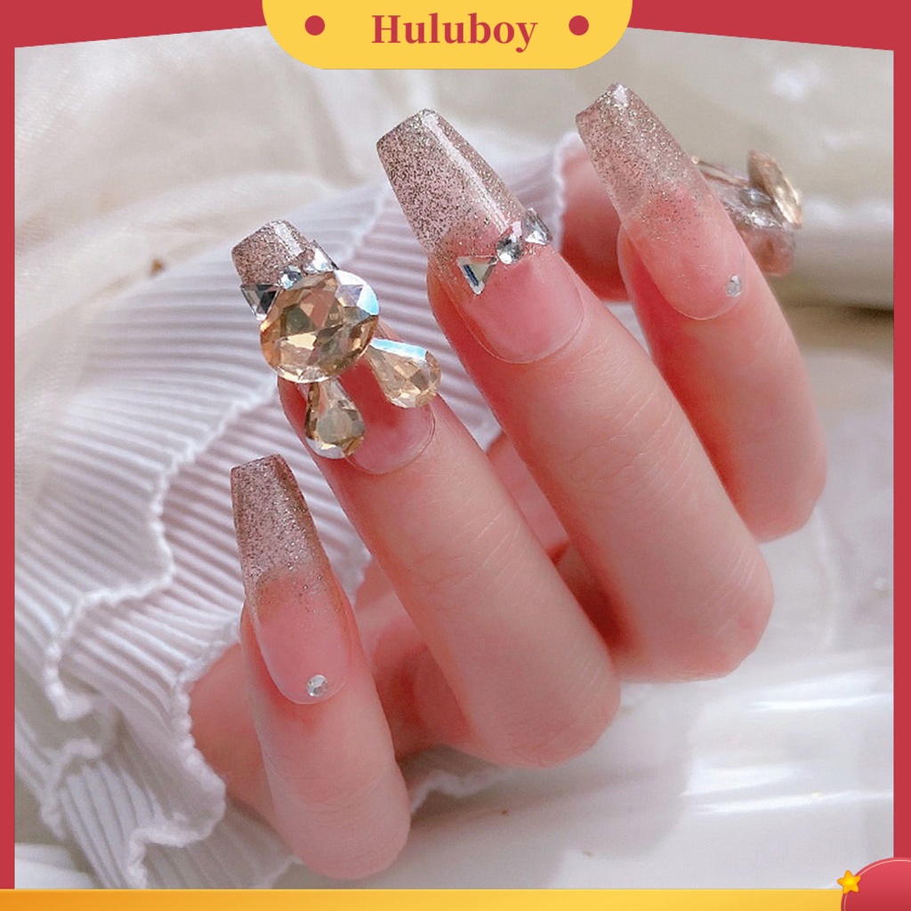 {In Stock} 6Pcs Nail Art Decor Bersinar Tidak Jatuh Tiga Dimensi Kristal Imitasi DIY Gloss Nail Patchwork Bunny Nail Rhinestones Manicure Store Supply