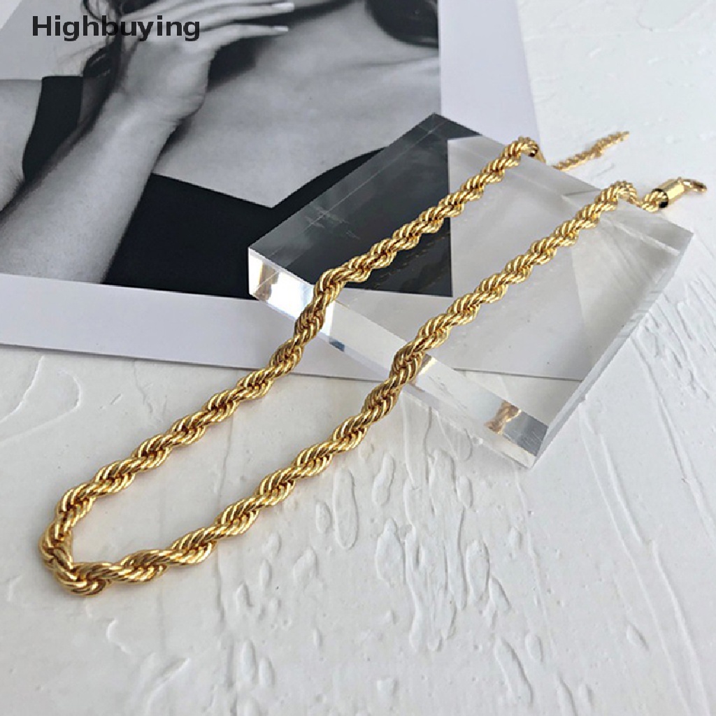 Hbid3/4mm 316L Tali Rantai Kalung Anti Karat Tidak Luntur Tahan Air Choker Pria Glory