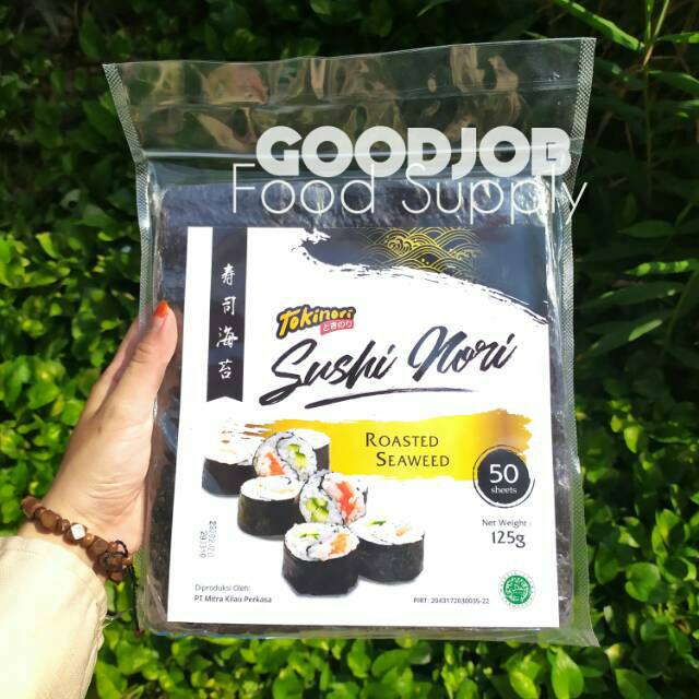 

[Ready-Stock]/ TOKINORI SUSHI HALAL 50's | Yakinori 50 Lembar | Rumput Laut untuk Sushi | Yaki Sushi Nori