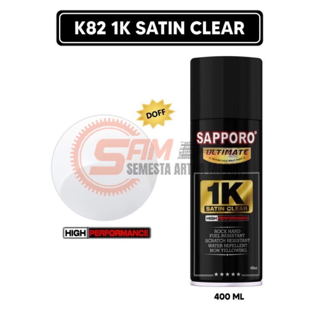 

Pilox Sapporo Ultimate K82 1K Satin Clear Cat Semprot 400ml Pilok Aerosol Spray