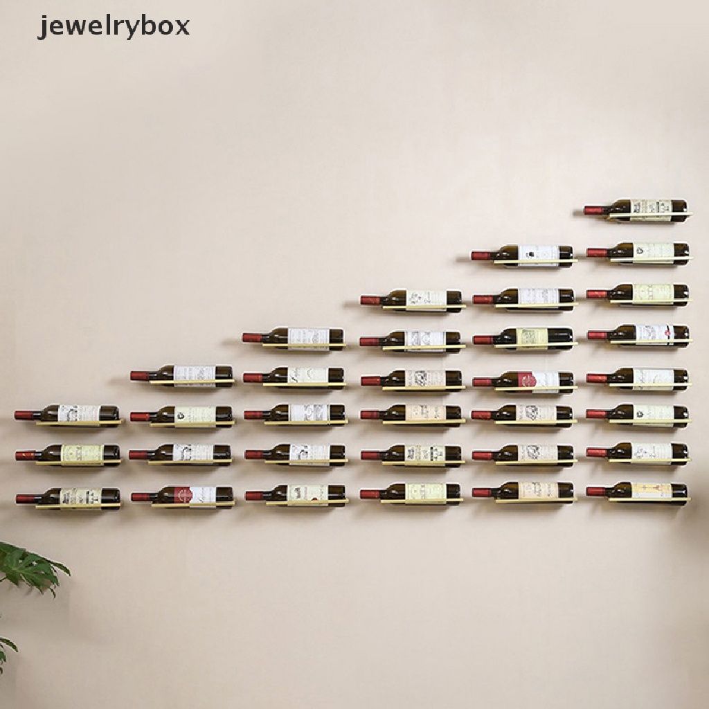 [jewelrybox] 1pc Rak Wine Bar Tempel Dinding Tempat Aksesoris Display Besi Penyangga Rak Butik