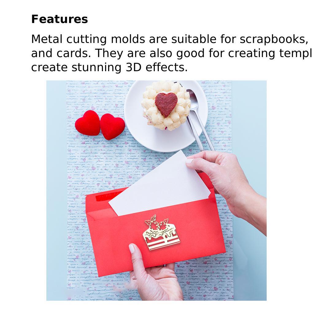 Metal Cutting Dies Embos Stensil Tahan Aus Lucu Indah Scrapbooking Album Foto Hias Tahan Air Cetakan Kue