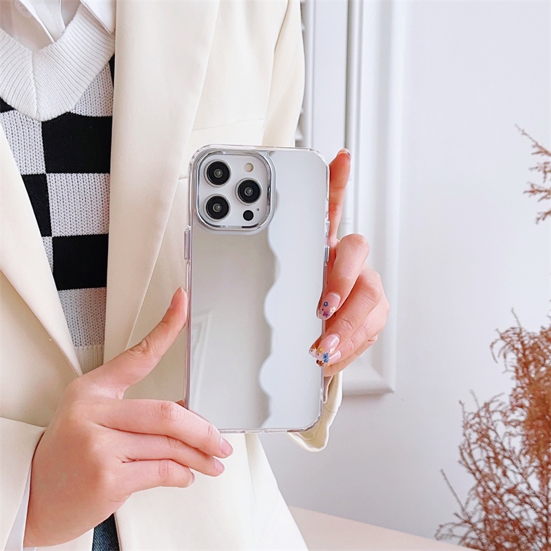 Kaca Cermin Rias Mirror Phone Case IPhone 11 12 13 14 Pro Max Plus X Xs Max Xr 7 8 Plus Case Cover