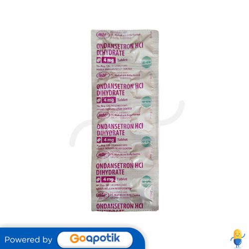 ONDANSETRON HCL DIHYDRATE MAHAKAM 4 MG STRIP 10 TABLET