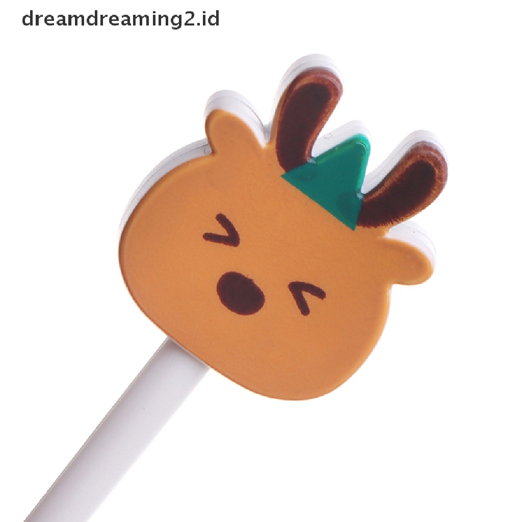 (hot) Merry Christmas Fruit Fork Kid Kue Buah Tusuk Gigi Bento Lunch Bento Pesta//