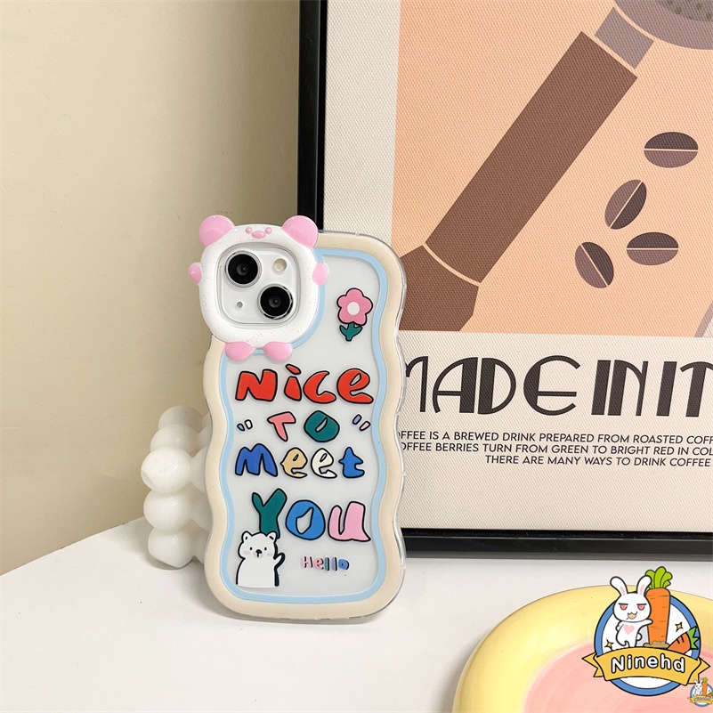 IPHONE Casing Kompatibel Untuk Iphone14 13 12 11 Pro Max X Xr Xs Max7 8 6 6s Plus SE Lucu Graffiti Letter Phone Case Wavy Edge Monster Bumper Anti Jatuh Shockproof Pelindung Soft Cover