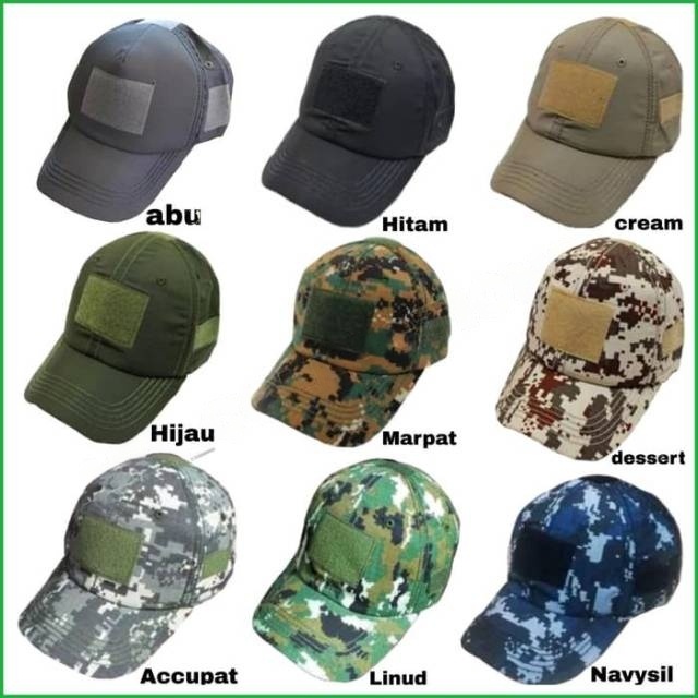 TOPI TAKTIKAL VELCRO | TOPI TNI | TOPI ARMY | TOPI LORENG TNI | TOPI MILITER