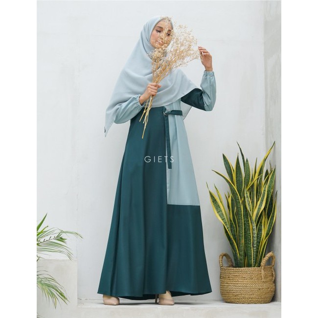 Giets - raya dress two tone series | gamis simpel
