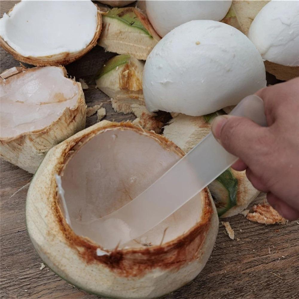 [Elegan] Coconut Meat Remover Kreatif Mudah Digunakan Dapur Plastik Alat Pengupas Kulit Kelapa Food Grade