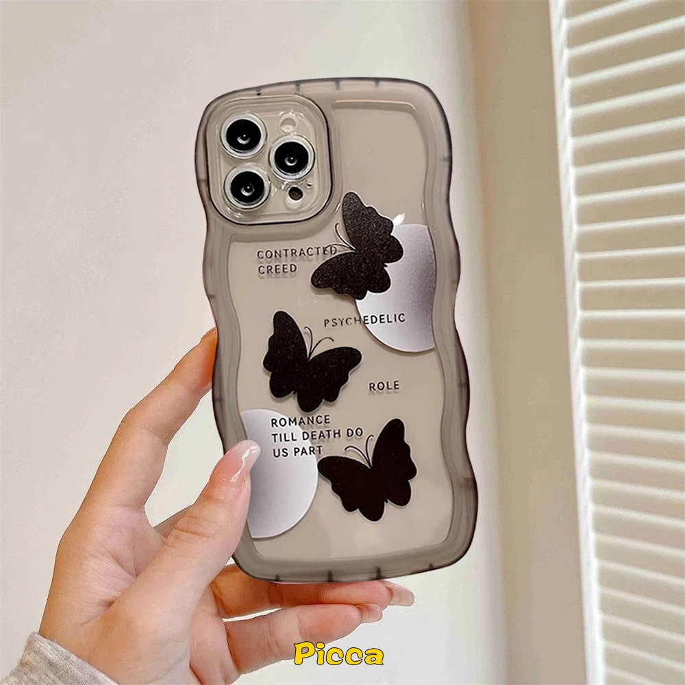 Romance Butterfly Case Infinix Smart6 Plus 54 4 Infinix Note12 2023 12 G96 8 10Pro 12Pro Hot 10s 11s NFC Hot12 10T 9 8 11 10 Play 10Lite 11s 12i 20 20s Cute Wavy Edge Soft Cover