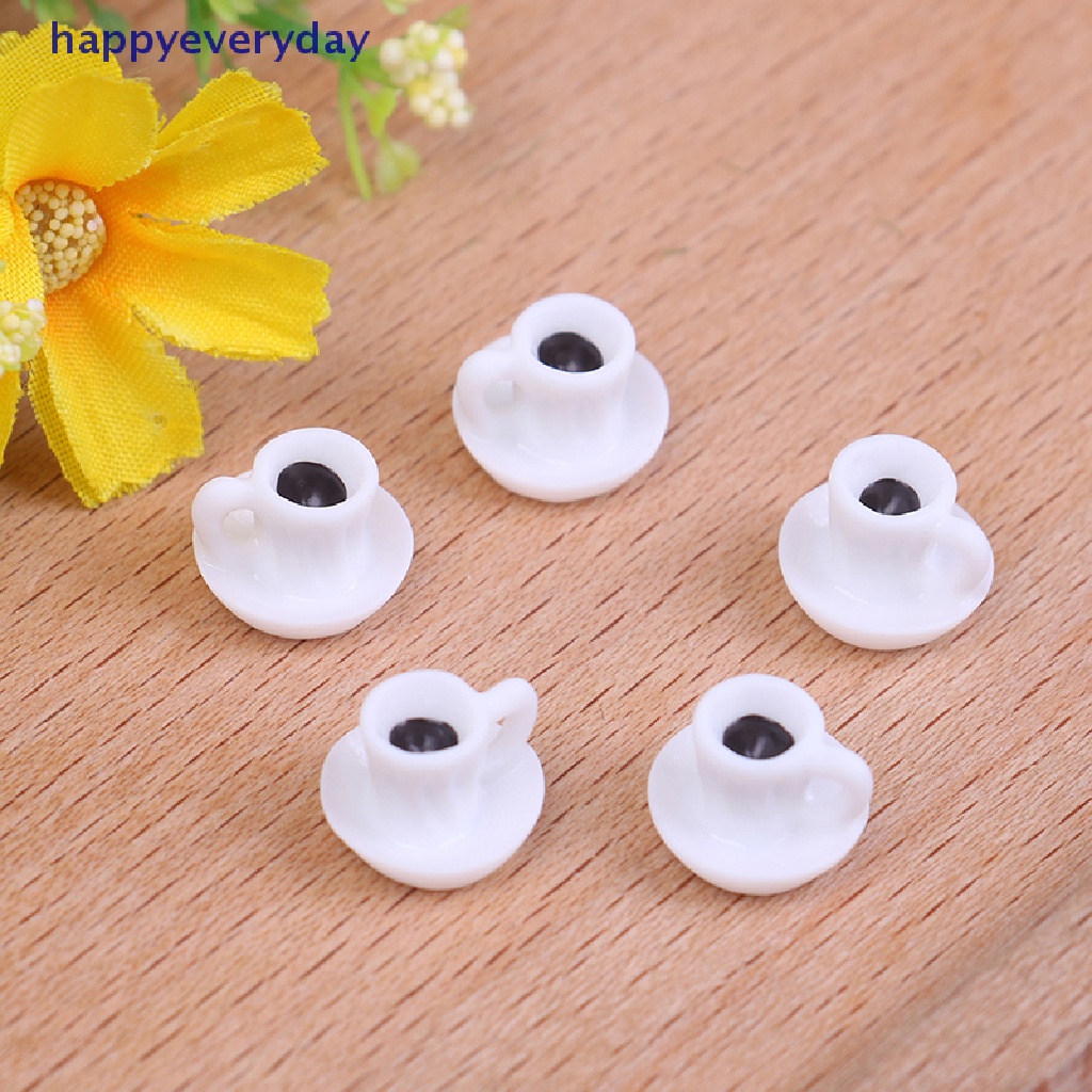 [happy] 5pcs Cangkir Kopi Rumah Boneka Mini Minuman Peralatan Makan Rumah decors Boneka Aksesoris [ID]