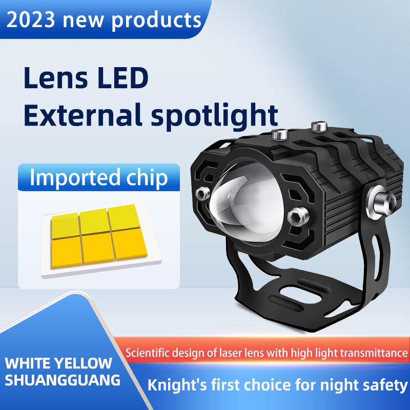 2pcs LED Mini Driving light Universal Motor &amp; Mobil Headlamp (Kuning Putih) Pencahayaan