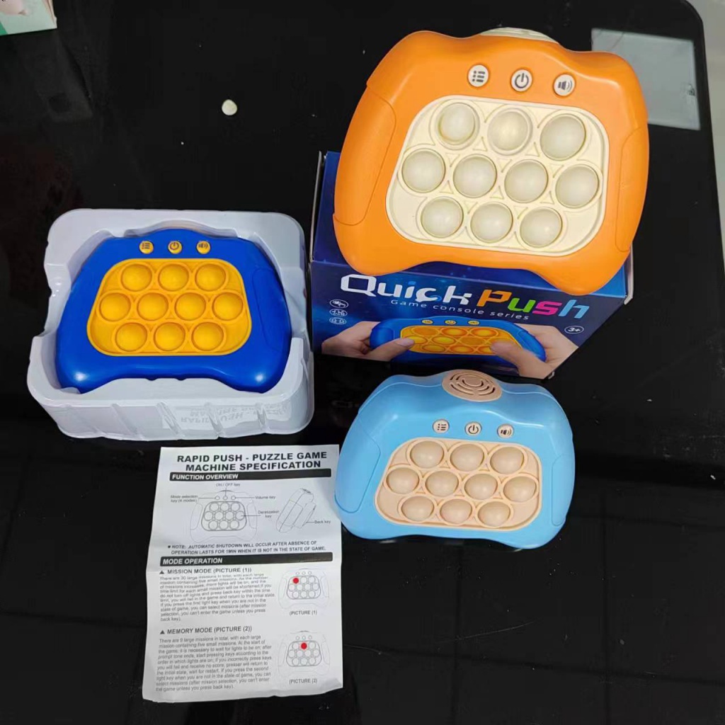 Quick Push Level Game Console Whack-a-Mole Anak Tekan Musik Dekompresi Whack-a-Mole Pioneer Game Console Mainan Anak Edukasi Grosir Pop It