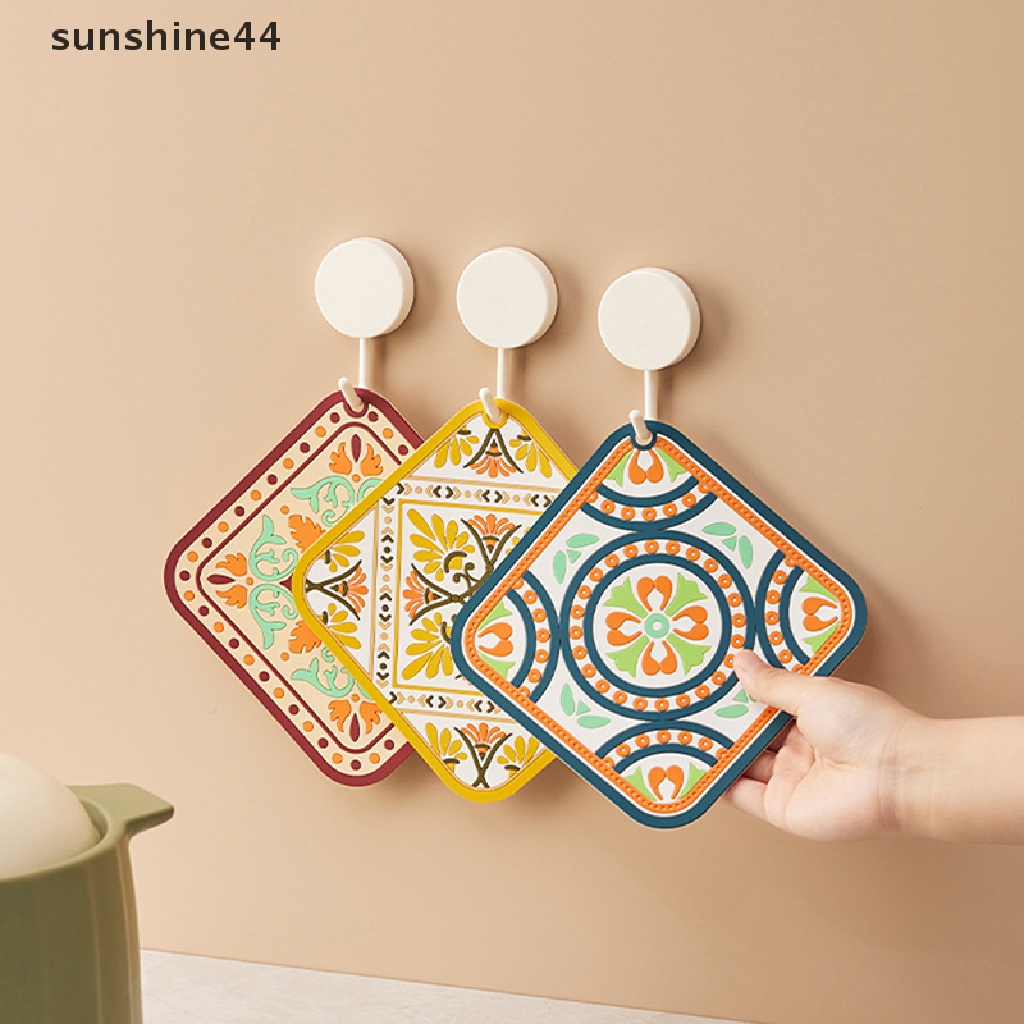 Sunshine Retro Cup Tatakan Gelas Tahan Suhu Tinggi PVC Placemat Tatakan Tahan Air ID