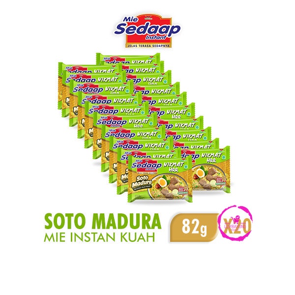 

Sedaap Mie Instan Soto Madura 82 gr x 20 pcs