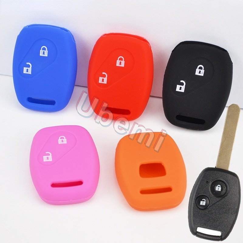 100pcs/case Kunci Silikon Untuk honda accord pilot cr-v crv styling Mobil 2tombol remote Key cover keychain