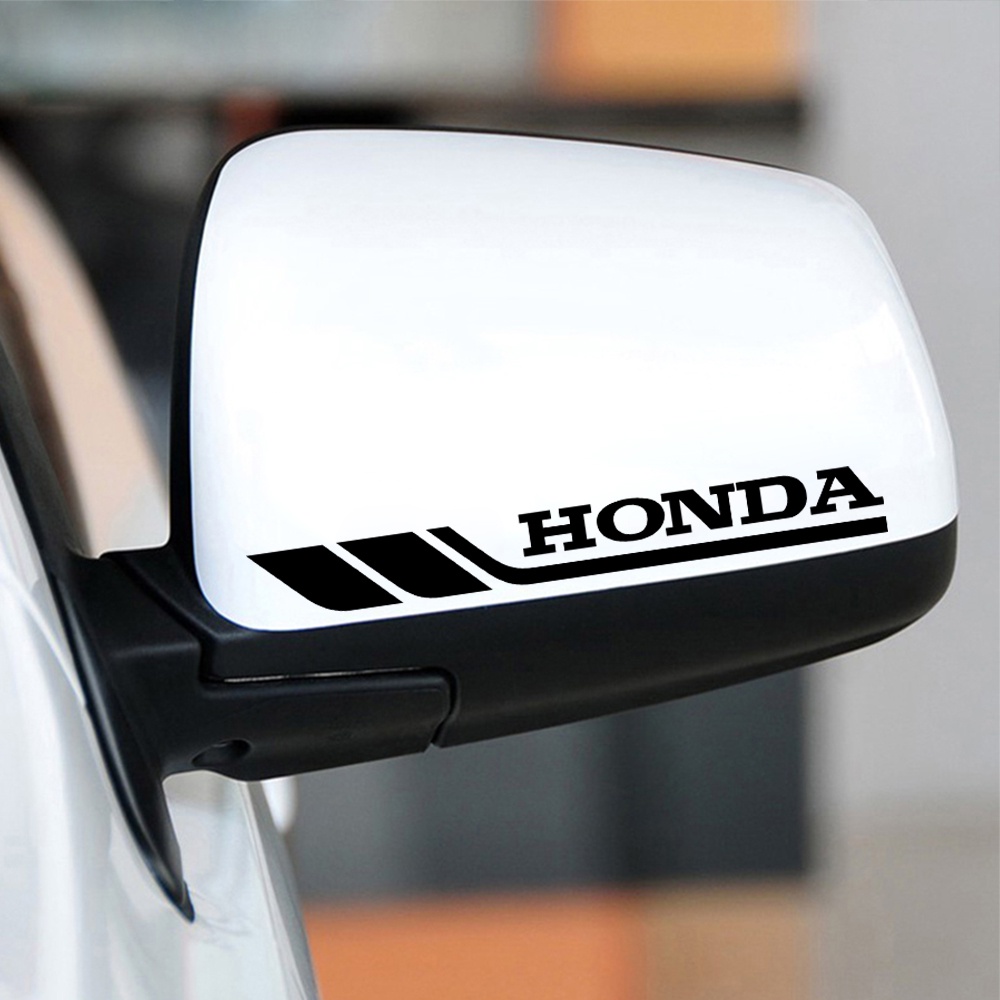 1pasang Honda Kawasaki Letter Logo Balap Motor Modifikasi Reflektif Stiker Kaca Spion Mobil Dekorasi Waterproof Decals