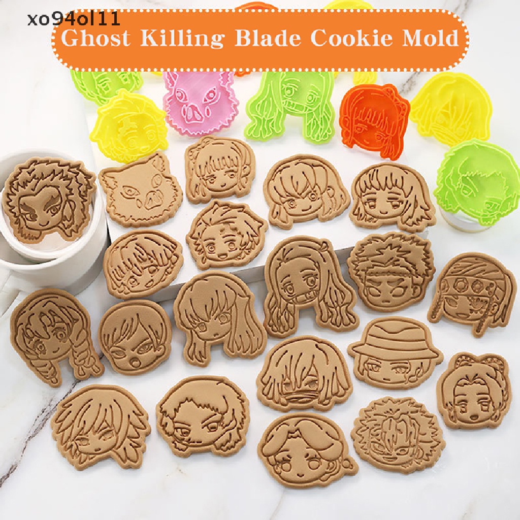 Xo 8Pcs/Set Cetakan Biskuit Karakter Kartun Bentuk Cookie Cutter Alat Dekorasi Kue OL