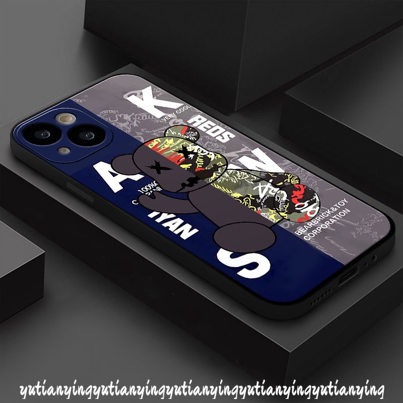 Trendy Brand Violent Bear Kaws Couple Case Infinix Hot 9 20 20s 10s 12i 10Lite 10t 12 11 8 11s Note 8 12 2023 11 12 G96 Hot 9 10 12 11 Play Smart 5 4 6 Plus 12pro Soft Tpu Cover