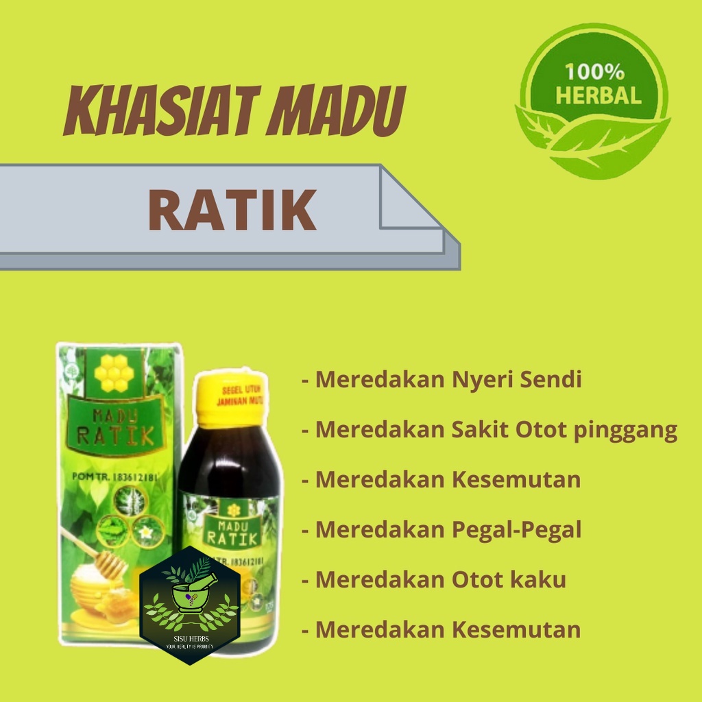 Madu Ratik Herbal Original Atasi Kebas Kesemutan Nyeri Sendi Kram Asam Urat Kolesterol Rematik ORIGINAL ASLI