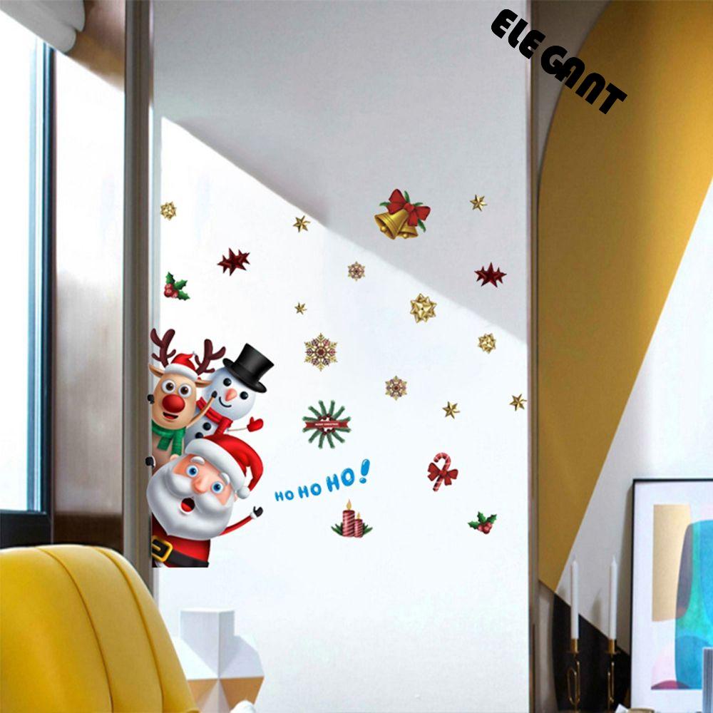 [Elegan] Stiker Dinding DIY Snowflake New Year Self-adhesive Wall Decals Hiasan Natal Dekorasi Natal