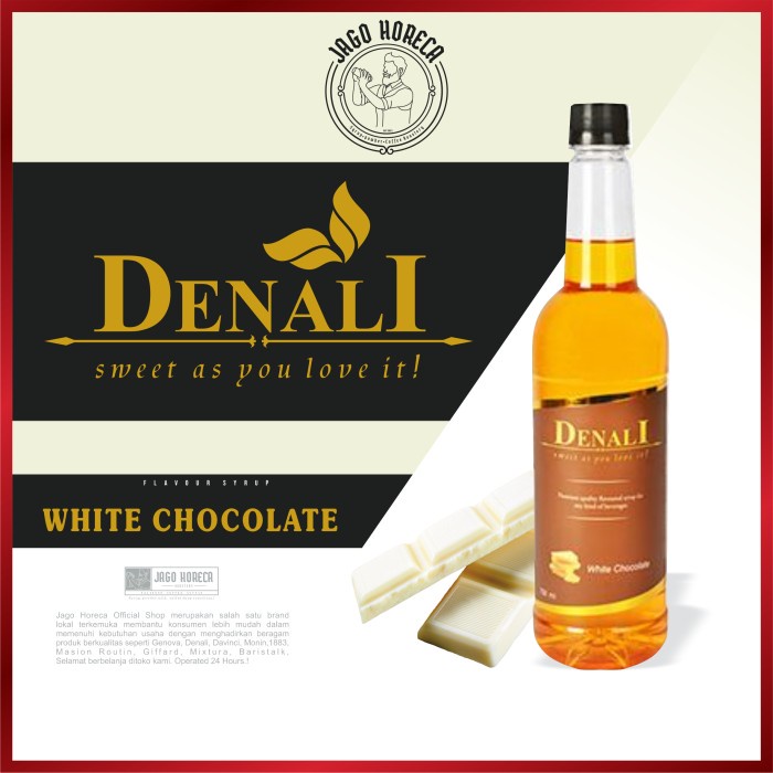 

Denali Syrup White Chocolate Flavour 750ml | Sirup Rasa Coklat Putih