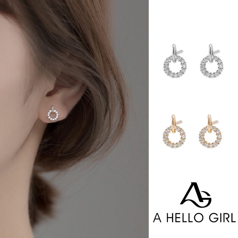 Korean Circle Earrings Female Niche Design Sense Summer Geometric Earrings Gold Simple Earrings