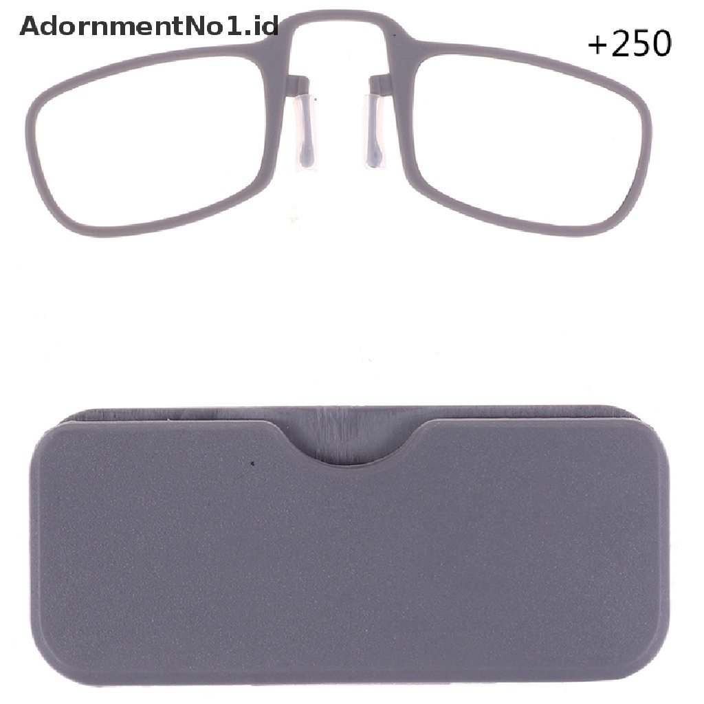 [AdornmentNo1] 1set Optik Unisex Kacamata Baca Klip Hidung Presbyopic Lensa Bening+1.5/2.0/2.5 [ID]