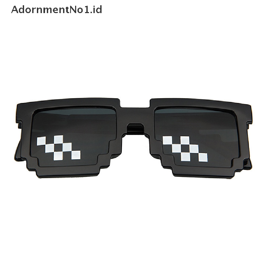 [AdornmentNo1] Kacamata Pria Wanita 8bit Coding Pixel Thug Life Mosaic Sunglasses Trendy Keren [ID]