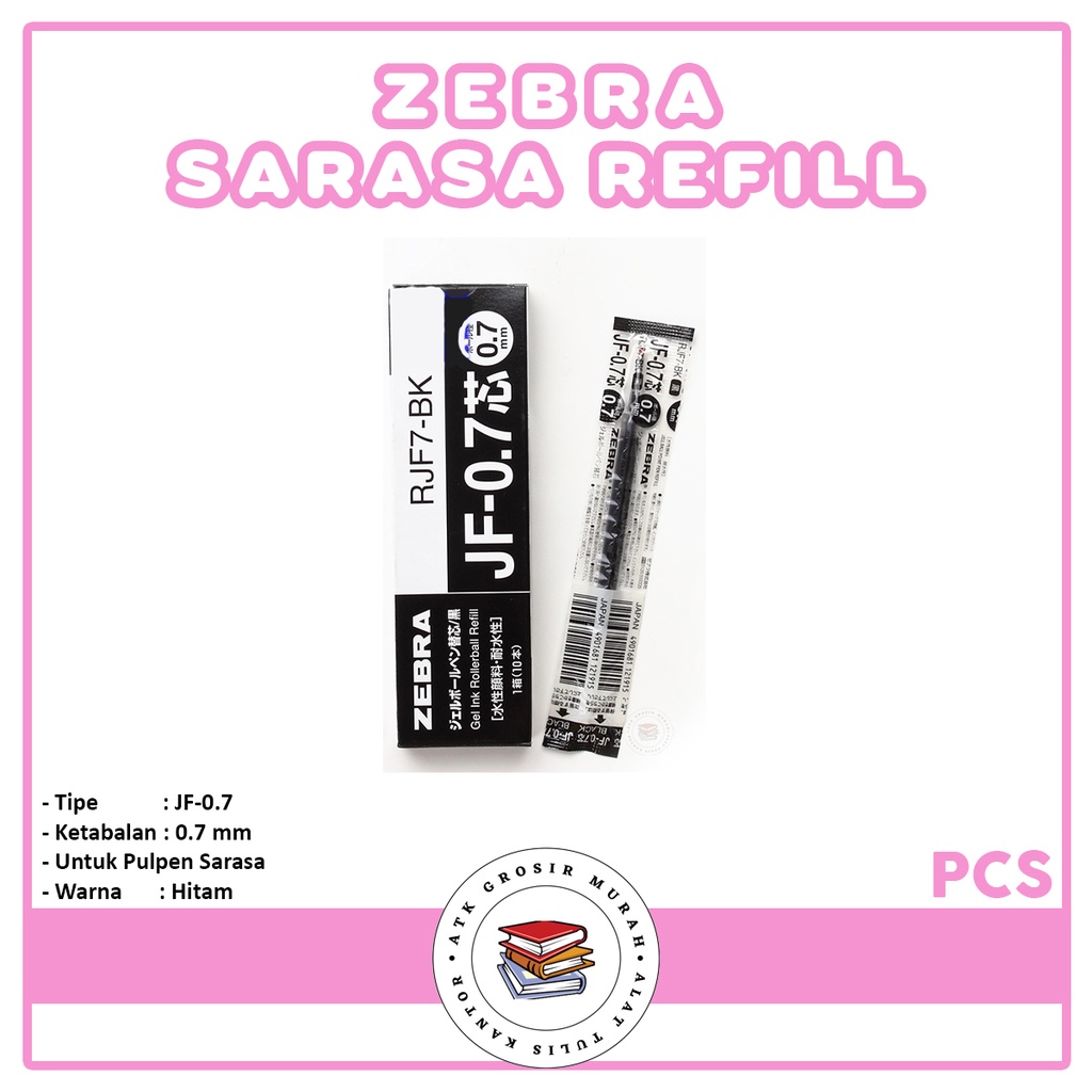 

ZEBRA - Isi Pen Sarasa / refill sarasa / refill JF 0.7 - Hitam