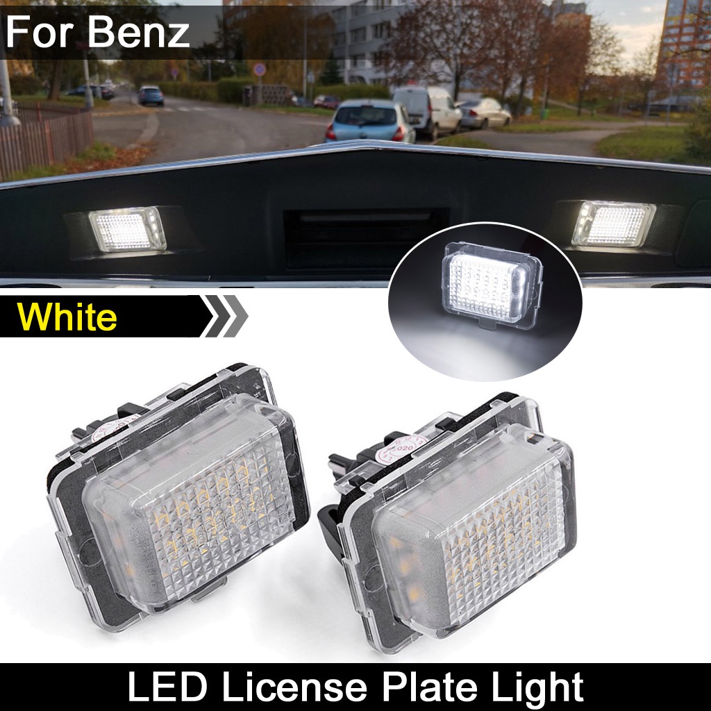 2pcs Lampu Plat Nomor Plat LED Putih Lampu Untuk Benz C-CLASS W204 E-CLASS W212 S-CLASS Coupe W216 W207 S-CLASS W221