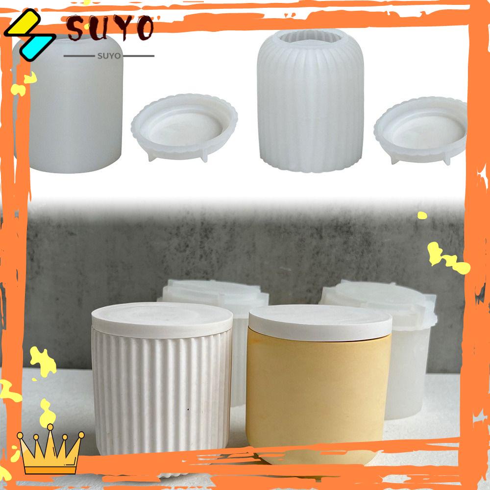 Suyo Bulat Garis Botol Lilin Cetakan Pesta Gereja Membuat Sabun Clay Tools DIY Craft 3D Art Wax Mold