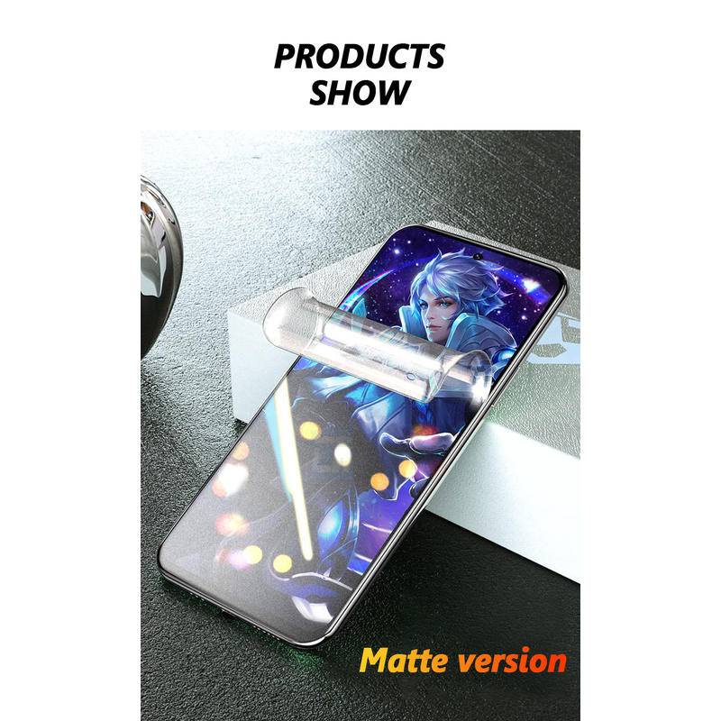 3pcs No Fingerprint Matte Hydrogel Film Untuk Vivo Y19 Y30 Y35 Y33S Y50 Y55 Y85 Y01 Y12 Y15A Y11 Y21T Y20S Y91 Bukan Kaca Untuk Vivo S1 S12 S15 V11 V15 V17 V25 V27 Pro S10 T1X V23 V21