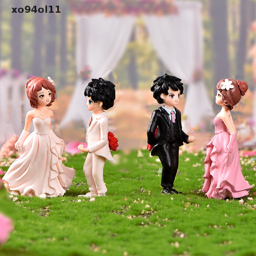 Xo Lamaran Couple Micro-landscape Lamaran Kue Gaun Pengantin Dekorasi Desktop OL