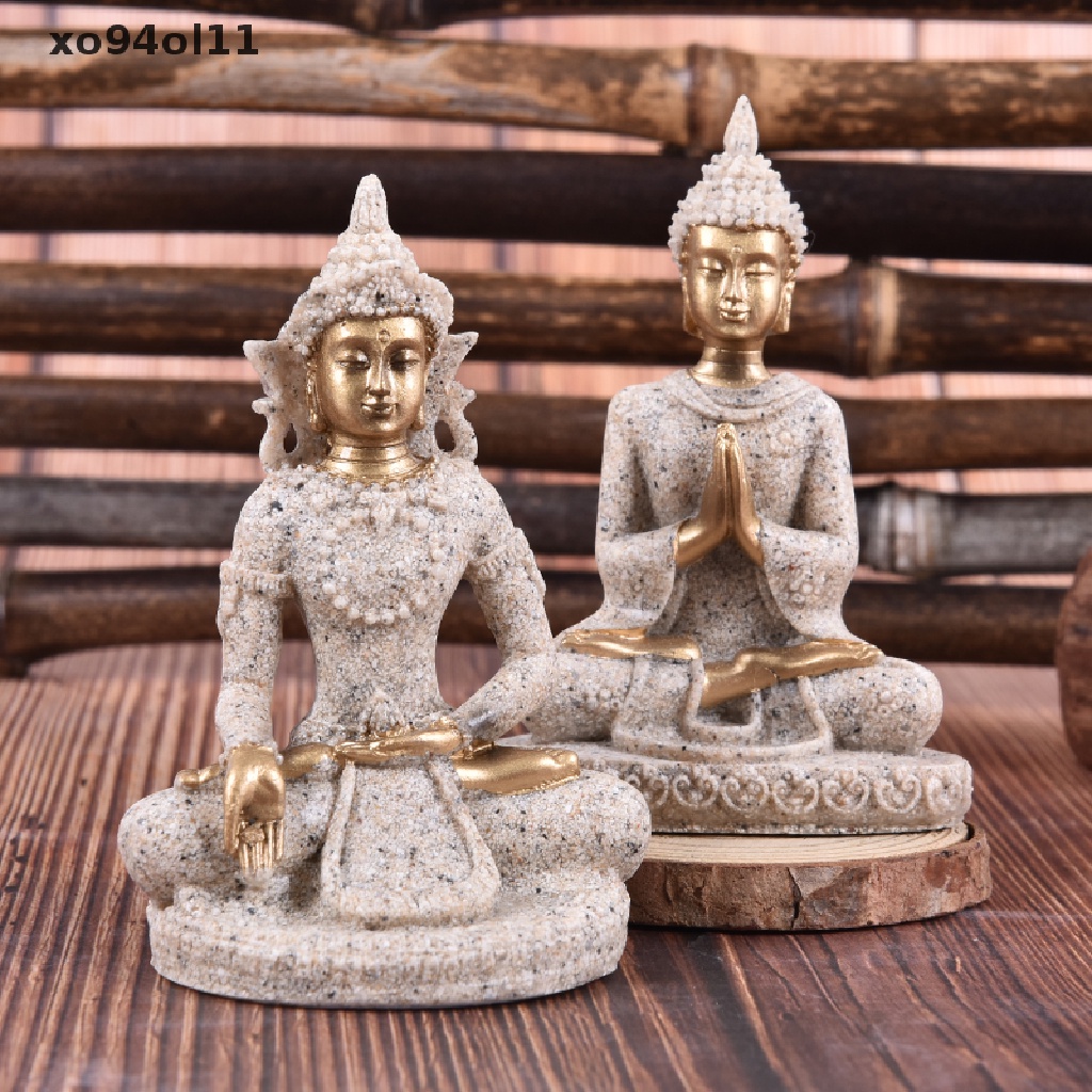 Patung Buddha XO Sandstone Thailand Patung Buddha Fengshui Dekorasi Rumah OL