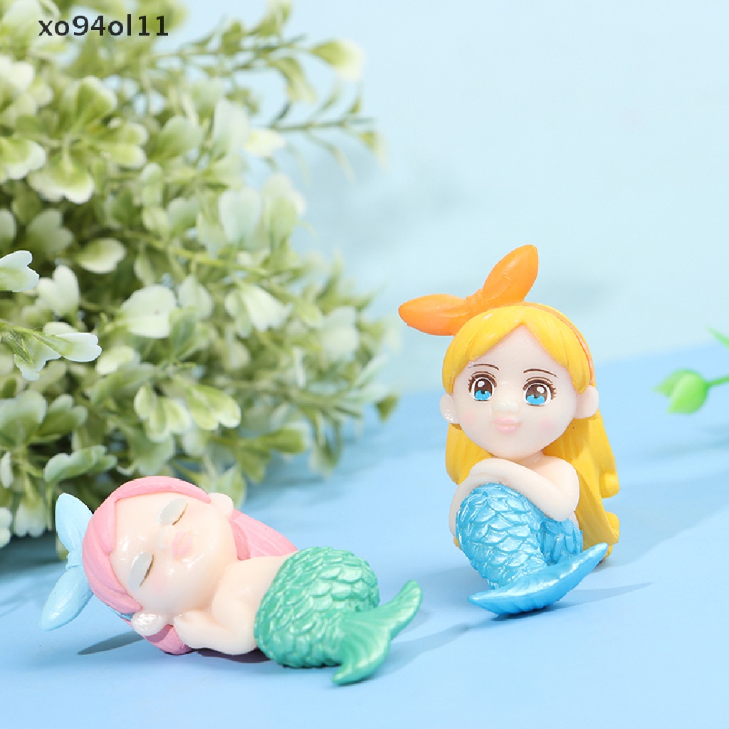 Xo Patung Miniatur Mermaid DIY Bahan Aksesori Mini Fairy Garden Deocration OL