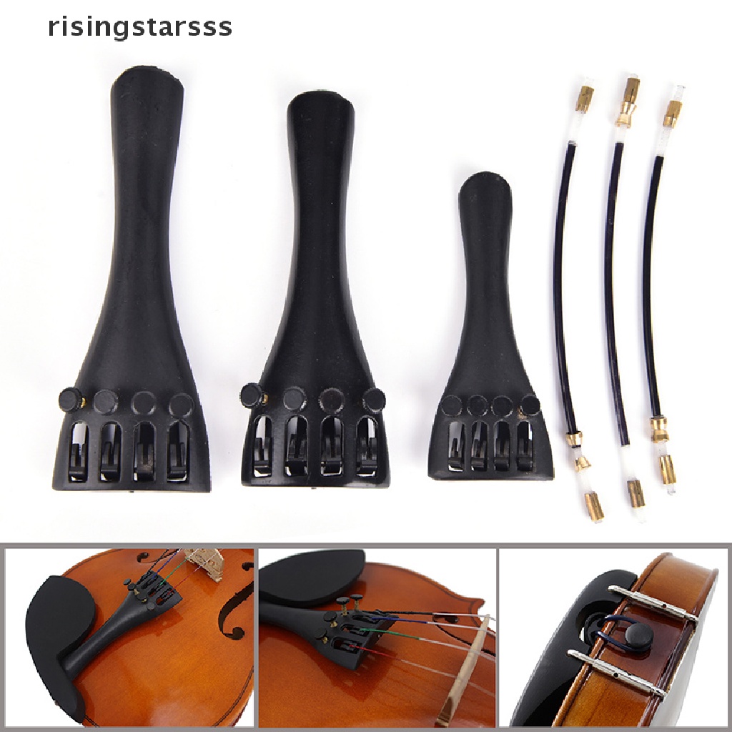 Rsid Span-New3 /4 4 /4 1 /8 Violin Tailpieces Tuner Halus Aluminum Alloy Tailpiece Dengan Tali Ekor Jelly