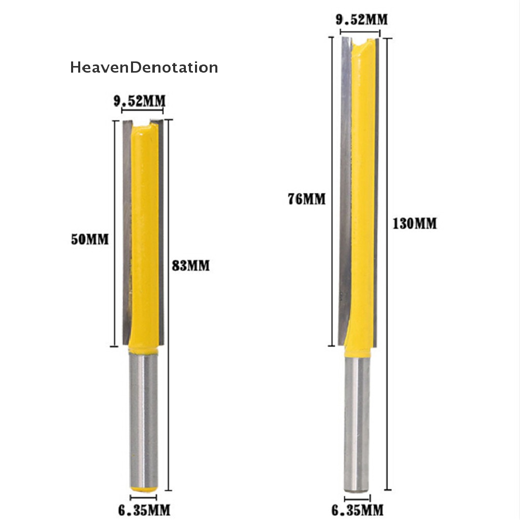 [HeavenDenotation] 1pc Bit Router Lis Flush Extra Panjang -1Per4 &quot;Alat Potong Hank50/76mm HDV