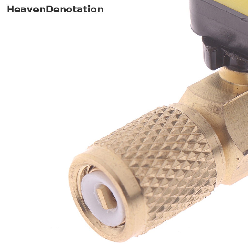 [HeavenDenotation] Ball Valve Lurus 1per4 &quot;Pria Ke1Per4&quot; Female SAE Pengisian AC Untuk R22 Refrigerant HDV