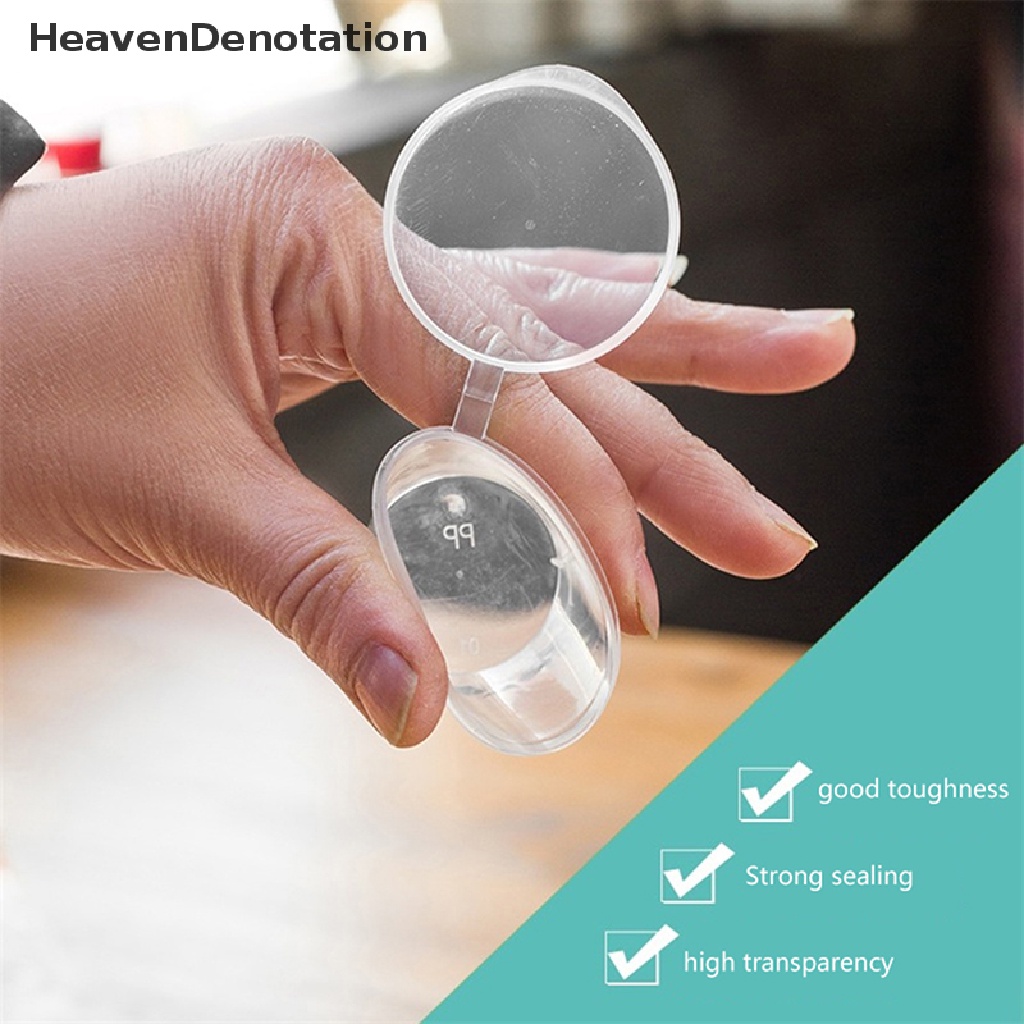 [HeavenDenotation] 100pcs Kotak Packing Plastik Mini 20-40ML Disposable Sauce Cup Bulat Bening Bumbu Makanan Wadah Penyimpanan Kotak Organizer Dapur HDV