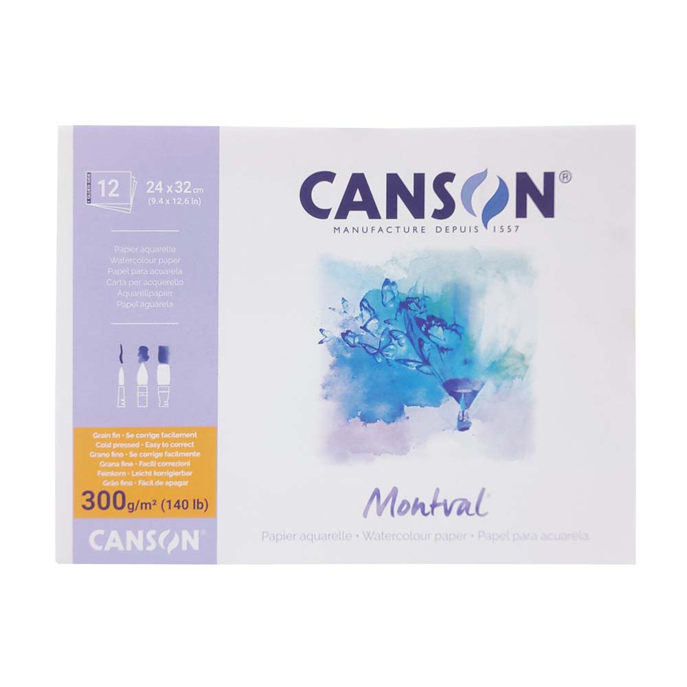 

Canson Montval Kertas Sketsa Gambar Lukis Cold Pressed 12 Lembar 24x32cm