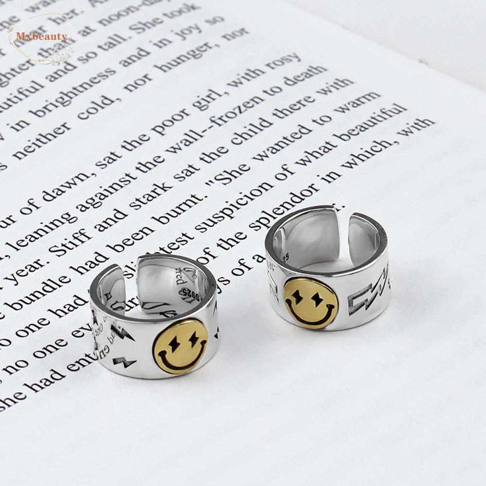 MXBEAUTY Hip Hop Open Ring Vintage Fashion Jewelry Finger Ring Women Punk Star Men Korean Personality Little Devil