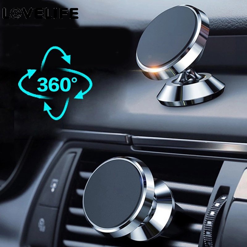 Hot Sale/Dudukan Ponsel Magnet Paduan Aluminium Mobil Universal/Bracket Magnet Dashboard Mobil Dapat Diputar 360derajat